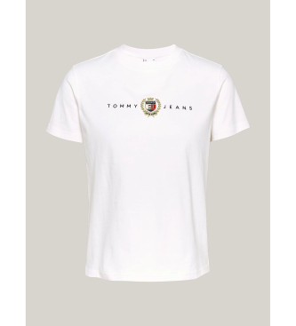 Tommy Jeans Camiseta de cuello redondo Prep blanco