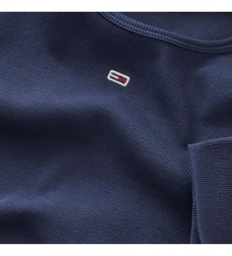 Tommy Jeans Essential Ribbed T-Shirt Navy