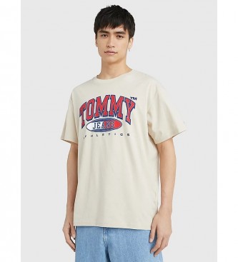 Tommy Jeans Essential Wide Logo T-shirt beige