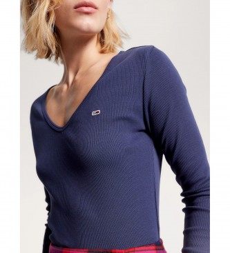 Tommy Jeans Essential cropped long sleeve t-shirt navy