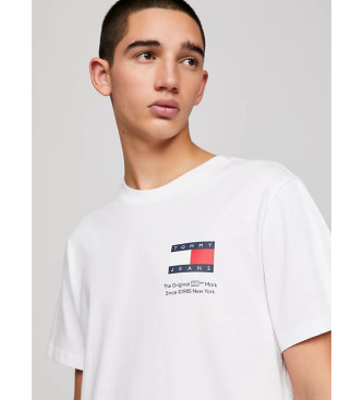 Tommy Jeans T-shirt essencial de corte justo com logtipo branco
