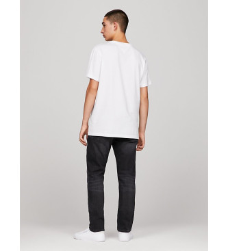 Tommy Jeans T-shirt essenziale slim fit con logo bianco