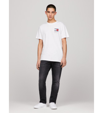 Tommy Jeans T-shirt Essential slim fit com logtipo branco