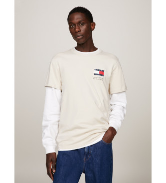 Tommy Jeans T-shirt Essential de corte justo com logtipo em branco