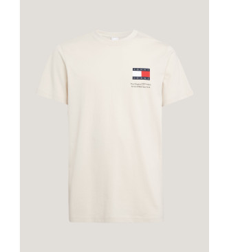 Tommy Jeans Essentieel T-shirt slim fit met gebroken wit logo