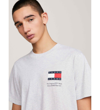 Tommy Jeans T-shirt essenziale slim fit con logo grigio