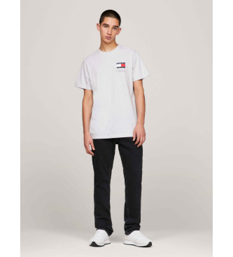 Tommy Jeans T-shirt essenziale slim fit con logo grigio