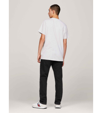 Tommy Jeans T-shirt Essential slim fit z szarym logo