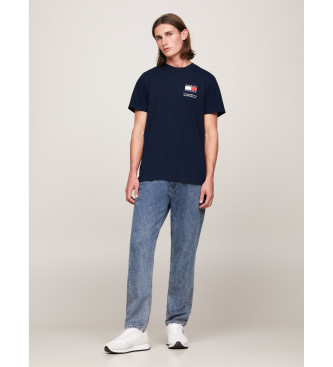 Tommy Jeans Essential T-Shirt mit schmaler Passform und marineblauem Logo