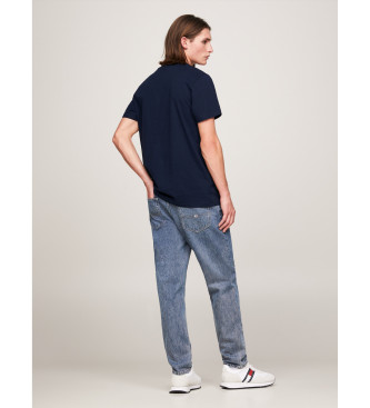 Tommy Jeans Koszulka Essential slim fit z granatowym logo