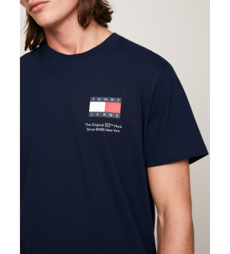 Tommy Jeans Essential T-Shirt mit schmaler Passform und marineblauem Logo