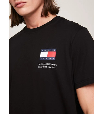 Tommy Jeans Essentieel slim fit t-shirt met logo zwart