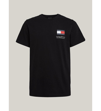 Tommy Jeans Essential Slim Fit T-Shirt mit Logo schwarz