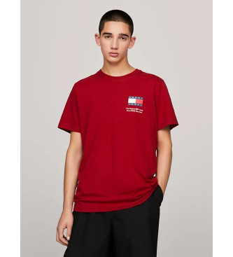 Tommy Jeans Camiseta Essential de corte slim con logo rojo