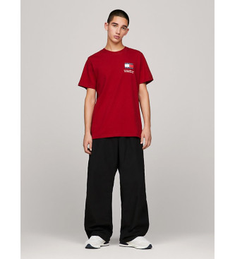 Tommy Jeans Essential T-shirt slim fit med rdt logo