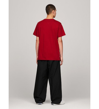 Tommy Jeans Essential T-Shirt slim fit mit rotem Logo