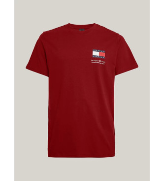 Tommy Jeans T-shirt Essential slim fit com logtipo vermelho