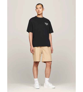 Tommy Jeans Essential T-shirt i sort garment-dyed stof