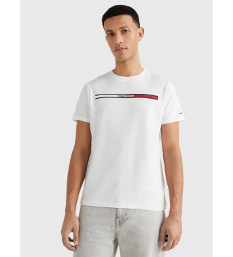 Tommy Jeans Essentile vlag T-shirt wit