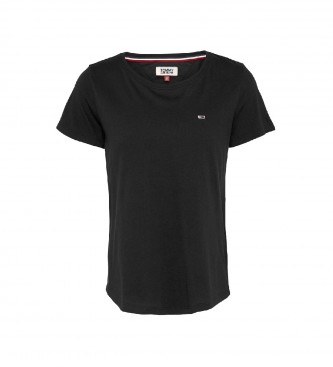 Tommy Jeans Camiseta Essential Logo Negro