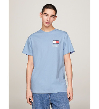 Tommy Jeans T-shirt Essential Slim com logtipo azul