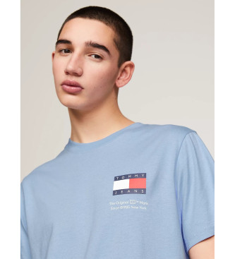Tommy Jeans Koszulka Essential Slim z logo w kolorze niebieskim