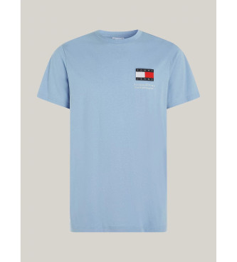 Tommy Jeans Koszulka Essential Slim z logo w kolorze niebieskim
