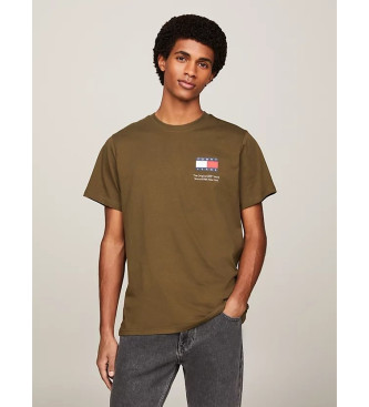 Tommy Jeans Essential Slim T-shirt med logotyp grn