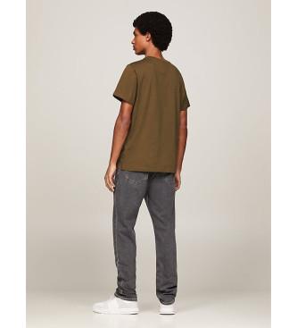Tommy Jeans T-shirt Essential Slim com logtipo verde