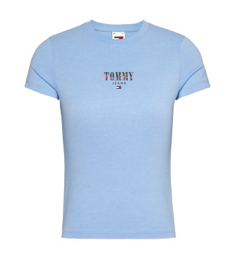 Tommy Jeans Essential Slim Logo T-shirt blauw
