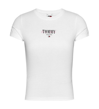Tommy Jeans Essential Slim Logo-T-Shirt wei