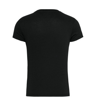 Tommy Jeans Essentieel Slim Logo T-shirt zwart