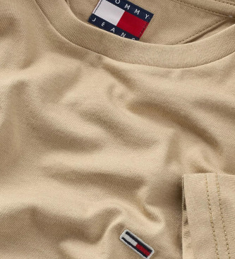 Tommy Jeans Ekstra slim fit beige marmoreret T-shirt