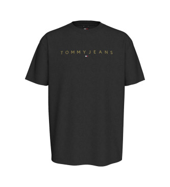 Tommy Jeans T-shirt com logtipo preto