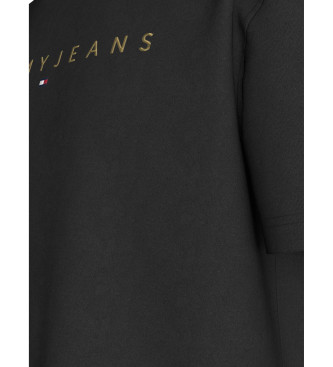 Tommy Jeans T-shirt com logtipo preto