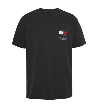 Tommy Jeans Plus-T-Shirt mit Logo auf dem Rcken in Schwarz