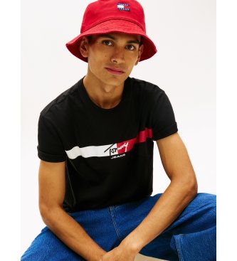 Tommy Jeans Camiseta Signature negro