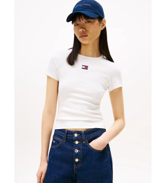 Tommy Jeans Ribbet slim fit T-shirt med hvid patch