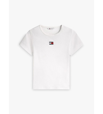 Tommy Jeans Ribbet slim fit T-shirt med hvid patch