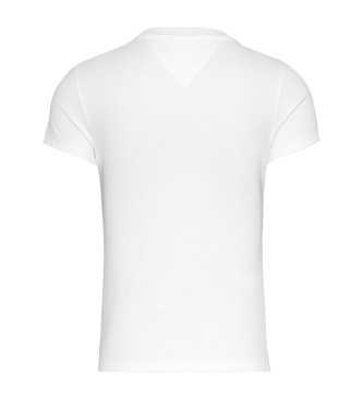 Tommy Jeans Schlankes Essential Logo2-T-Shirt wei