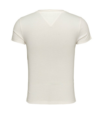 Tommy Jeans T-shirt slim bianca tonale