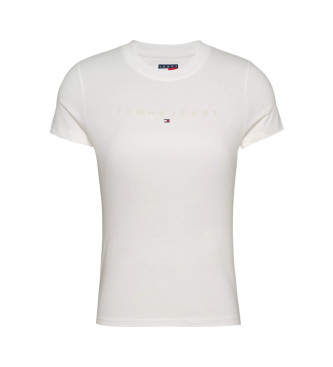 Tommy Jeans Slim Tonal Linear T-shirt hvid