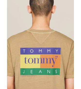 Tommy Jeans Majica Poletna rjava