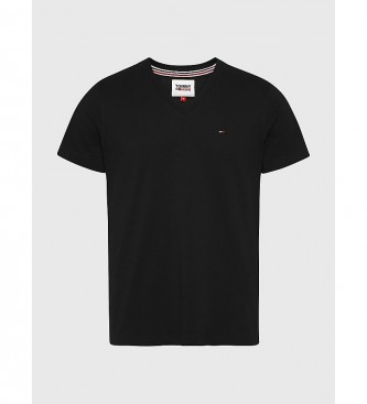 Tommy Jeans TJM Original Jersey T-shirt med V-ringning svart 
