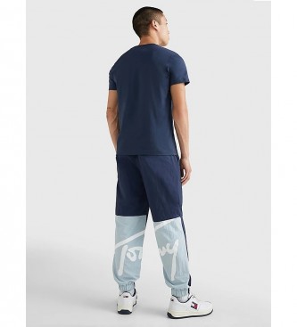 Tommy Jeans T-shirt blu navy con scollo a V originale TJM