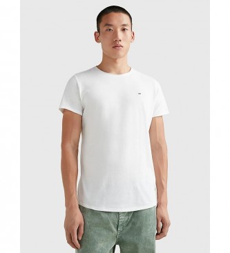 Tommy Jeans Tjm T-shirt Slim Jaspe C hals hvid
