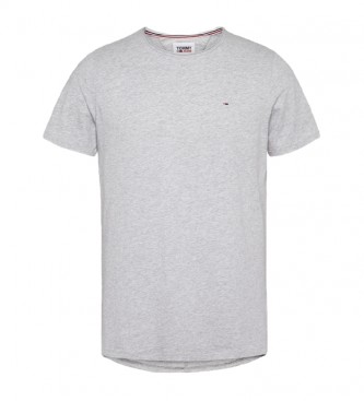 Tommy Jeans T-shirt TJM slim Jaspe C collo grigio chiaro