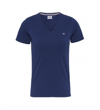 Tommy Jeans T-shirt skinny in cotone organico blu scuro