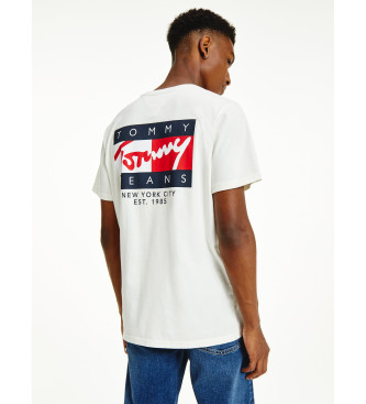 Tommy Jeans Camiseta Vintage Bandera blanco