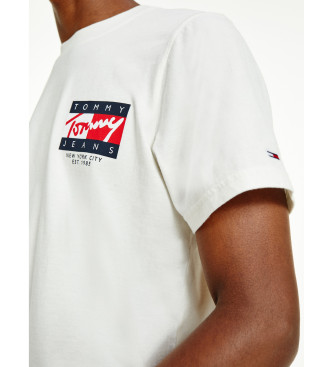 Tommy Jeans Camiseta Vintage Bandera blanco